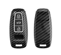 kwmobile Accessoire clé de Voiture Compatible avec Audi A6 A7 A8 Q7 Q8 Keyless 3-Bouton - Coque de Protection étui Souple en Plastique avec Silicone à l'intérieur - Noir