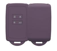 kwmobile Accessoire clé de Voiture Compatible avec Renault Smart Key 4-Bouton (Keyless Go Uniquement) - Coque en Silicone Souple avec Embout Porte-Clé - Iris pâle