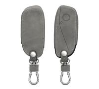 kwmobile Accessoire Clef de Voiture Compatible avec BMW 4-Boutons X7 X1 U11 IX ix1 Série 7 G07 I7 e Voiture - Coque de e Voiture en Nubuck - Gris