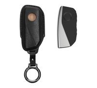 kwmobile Accessoire Clef de Voiture Compatible avec BMW 4-Boutons X7 X1 U11 IX ix1 Série 7 G07 I7 e Voiture Coque - Coque e Voiture en Cuir véritable avec Porte-clés - Noir