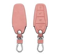kwmobile Accessoire Clef de Voiture Compatible avec BYD Atto 3 / Sealion / Han / Tang / Dolphin/Seal - Coque de e Voiture en Nubuck - Rose Ancien