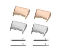 kwmobile Adaptateur de bracelet compatible avec Huawei Band 6 & 6 Pro/Honor Band 7 & 6 adaptateur bracelet - 4x connecteur 16 mm largeur - argenté-or rose