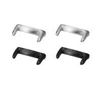 kwmobile Adaptateur de bracelet compatible avec Xiaomi Mi Band 10 / Mi Band 9/8 adaptateur bracelet - 4x connecteur 14 mm largeur - noir-argenté