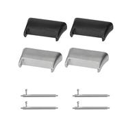 kwmobile Adaptateur de bracelet compatible avec Xiaomi Mi Band 7 Pro adaptateur bracelet - 4x connecteur 16 mm largeur - argenté-noir