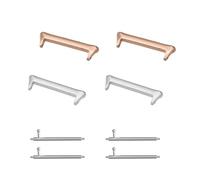 kwmobile Adaptateur de bracelet compatible avec Xiaomi Smart Band 8 Pro/Band 9 Pro/Redmi Watch 5 / Redmi Watch 4 adaptateur bracelet - 4x connecteur 20 mm largeur - argenté-or rose