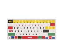 kwmobile Autocollant pour Clavier Compatible avec Apple MacBook Air 13.6 M2 (A2681) Touch ID Model Autocollant - Sticker pour Clavier Anglais US QWERTY en PVA - Multicolore