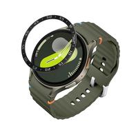 kwmobile Bague de Protection Compatible avec Samsung Galaxy Watch 7 44mm - Anneau pour Montre Connectée - Noir-argenté