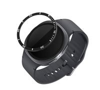 kwmobile Bague de Protection Compatible avec Samsung Galaxy Watch 8 (40mm) - Anneau pour Montre Connectée - Noir-argenté