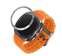 kwmobile Bague de Protection Compatible avec Samsung Galaxy Watch Ultra 47mm - Anneau pour Montre Connectée - argenté-Noir