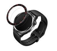 kwmobile Bague de Protection Compatible avec Xiaomi Watch S4 /Watch S4 eSIM/Watch S3 - Anneau pour Montre Connectée - Noir-Rouge