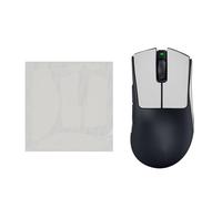 kwmobile Bande Antidérapante Compatible avec Razer DeathAdder V3 Pro - Bande en Similicuir pour Souris Gaming - Blanc