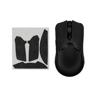 kwmobile Bande Antidérapante Compatible avec Razer Viper V2 Pro Bande Antidérapante - Bande en Similicuir pour Souris Gaming - Noir-Blanc