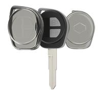 kwmobile Boitier e Voiture Compatible avec Suzuki Smart Key 2 Boutons (Keyless Go) Coque - Coque de Protection en TPU Souple pour Cle de Voiture - Noir-Transparent