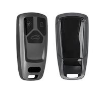kwmobile Boitier Clef Voiture Compatible avec Audi Smart Key 3 Boutons (Keyless Go) - Coque en Silicone de Clef de Voiture - Étui de Protection Noir Mat-Noir