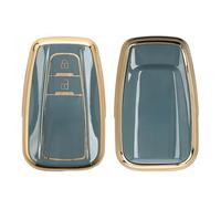 kwmobile Boitier Clef Voiture Compatible avec Toyota 2-Bouton Smart Key - Coque en Silicone de Clef de Voiture - Étui de Protection Noir-Bleu foncé