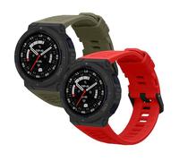 kwmobile Bracelet compatible avec Amazfit Active Edge (A2212) bracelet - 2x bracelet de rechange en silicone pour fitness tracker