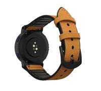 kwmobile Bracelet Compatible avec Amazfit Active Edge (A2212) - Bracelet de Rechange en Similicuir et Silicone - Marron Clair - Taille 14-22 cm