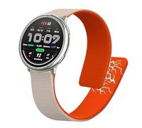 kwmobile Bracelet compatible avec Amazfit Active2 (A2437) bracelet - Accessoire de rechange pour fitness tracker en silicone - beige-orange