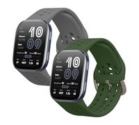 kwmobile Bracelet compatible avec Amazfit Bip 6 bracelet - 2x bracelet de rechange en silicone pour fitness tracker