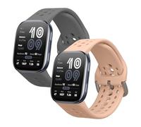 kwmobile Bracelet compatible avec Amazfit Bip 6 bracelet - 2x bracelet de rechange en silicone pour fitness tracker