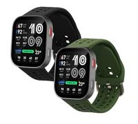 kwmobile Bracelet compatible avec Amazfit Bip Max 50mm bracelet - 2x bracelet de rechange en silicone pour fitness tracker