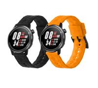 kwmobile Bracelet compatible avec COROS PACE 2 / APEX (42mm) bracelet - Bracelet de rechange pour fitness tracker en TPU - noir-orange