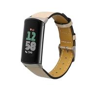 kwmobile Bracelet Compatible avec Fitbit Charge 6 / Charge 5 - Bracelet de Rechange en Cuir Véritable pour Fitness Tracker