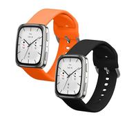 kwmobile Bracelet compatible avec Garmin 20mm Amazfit Active 2 Square/Amazfit Active 2 bracelet - 2x bracelet de rechange en silicone pour fitness tracker