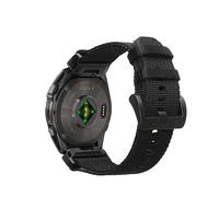 kwmobile Bracelet compatible avec Garmin 20mm Fenix 8 43mm / Fenix 7S / Fenix 6S / Epix Pro 42mm - Bracelet pour smartwatch en nylon à séchage rapide - Facile à monter - noir
