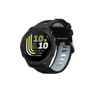 kwmobile Bracelet compatible avec Garmin Forerunner 170 / Forerunner 70 bracelet - Bracelet de rechange pour fitness tracker en TPU - gris-noir