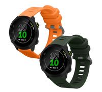 kwmobile Bracelet compatible avec Garmin Forerunner 55 / Forerunner 165/245 / 645 42mm bracelet - 2x bracelet de rechange en silicone pour fitness tracker