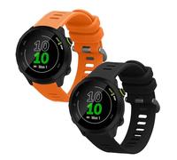 kwmobile Bracelet compatible avec Garmin Forerunner 55 / Forerunner 165/245 / 645 42mm bracelet - 2x bracelet de rechange en silicone pour fitness tracker