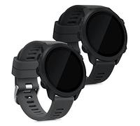 kwmobile Bracelet compatible avec Garmin Forerunner 55 / Forerunner 165/245 / 645 42mm bracelet - 2x bracelet de rechange en silicone pour fitness tracker