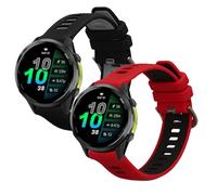 kwmobile Bracelet compatible avec Garmin Forerunner 970 / Forerunner 570 47mm / Venu 3 bracelet - 2x bracelet de rechange en silicone pour fitness tracker