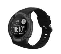 kwmobile Bracelet compatible avec Garmin Instinct 2S bracelet - Bracelet de rechange pour fitness tracker en TPU - noir