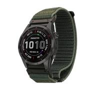 kwmobile Bracelet compatible avec Garmin Instinct 2S / Fenix 8S / Fenix 7S / Fenix 6S - Bracelets de rechange en nylon pour fitness tracker - vert foncé