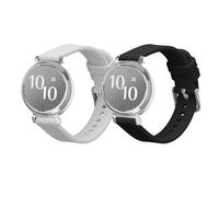 kwmobile Bracelet compatible avec Garmin Lily 2 bracelet - Bracelet de rechange pour fitness tracker en TPU - noir-gris