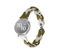 kwmobile Bracelet compatible avec Garmin Lily 2 bracelet - Bracelet de rechange pour fitness tracker en silicone - beige-vert