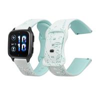kwmobile Bracelet compatible avec Garmin Venu Sq 2 Music/Sq 2 bracelet - Bracelet de rechange pour fitness tracker en silicone - blanc-menthe glaciale