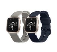 kwmobile Bracelet compatible avec Garmin Venu Sq 2 Music/Sq 2 / Vivoactive 6 / Vivoactive 5 bracelet - 2x bracelet de rechange en silicone pour fitness tracker