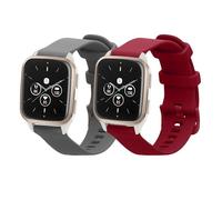 kwmobile Bracelet compatible avec Garmin Venu Sq 2 Music/Sq 2 / Vivoactive 6 / Vivoactive 5 bracelet - 2x bracelet de rechange en silicone pour fitness tracker