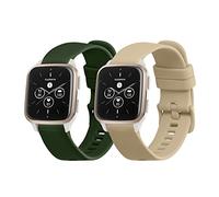 kwmobile Bracelet compatible avec Garmin Venu Sq 2 Music/Sq 2 / Vivoactive 6 / Vivoactive 5 bracelet - 2x bracelet de rechange en silicone pour fitness tracker