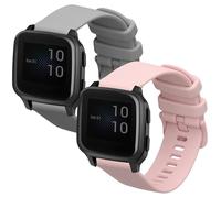 kwmobile Bracelet compatible avec Garmin Venu Sq 2 Music/Sq 2 / Vivoactive 6 / Vivoactive 5 bracelet - 2x bracelet de rechange en silicone pour fitness tracker
