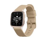 kwmobile Bracelet compatible avec Garmin Venu Sq 2 Music/Sq 2 / Vivoactive 6 / Vivoactive 5 bracelet - Bracelet de rechange pour fitness tracker en TPU - beige