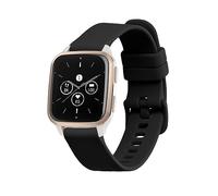 kwmobile Bracelet compatible avec Garmin Venu Sq 2 Music/Sq 2 / Vivoactive 6 / Vivoactive 5 bracelet - Bracelet de rechange pour fitness tracker en TPU - noir