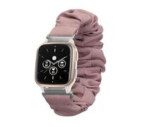 kwmobile Bracelet compatible avec Garmin Venu Sq 2 Music/Sq 2 / Vivoactive 6 / Vivoactive 5 - Bracelet de rechange design chouchou pour fitness tracker - lavande