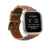 kwmobile Bracelet Compatible avec Garmin Venu Sq 2 Music/Sq 2 / Vivoactive 6 / Vivoactive 5 - Bracelet de Rechange en Cuir Véritable pour Fitness Tracker