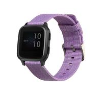 kwmobile Bracelet compatible avec Garmin Venu Sq Music/Venu Sq 20mm bracelet - Bracelet de rechange pour fitness tracker montre connectée en tissu - lavande