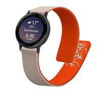 kwmobile Bracelet compatible avec Garmin vivoactive 5 / active 5 bracelet - Accessoire de rechange pour fitness tracker en silicone - beige-orange