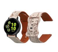 kwmobile Bracelet compatible avec Garmin vivoactive 5 / active 5 bracelet - Bracelet de rechange pour fitness tracker en silicone - blanc-marron